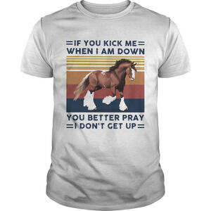 Horse If You Kick Me When I Am Down You Better Pray I Dont Get Up Shirt